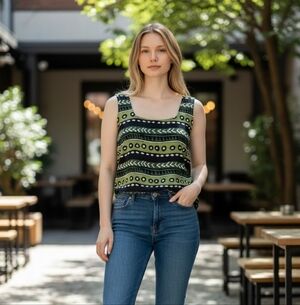 Tahari Women's Linen Tank Top